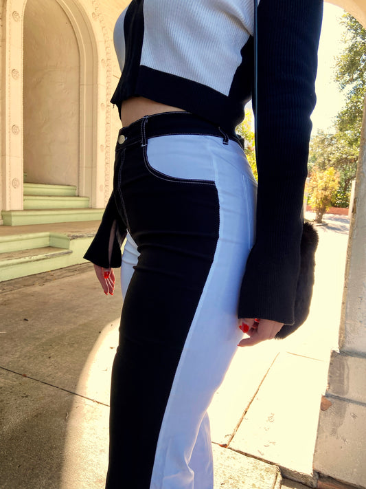 Black and White Luxe Pants